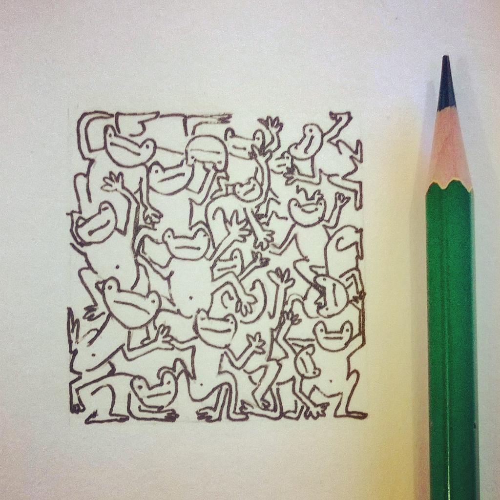 Jimbolinos's tweet photo. Here's a box of frogs for #LmDoodleClub http://t.co/kifL2pmrY3