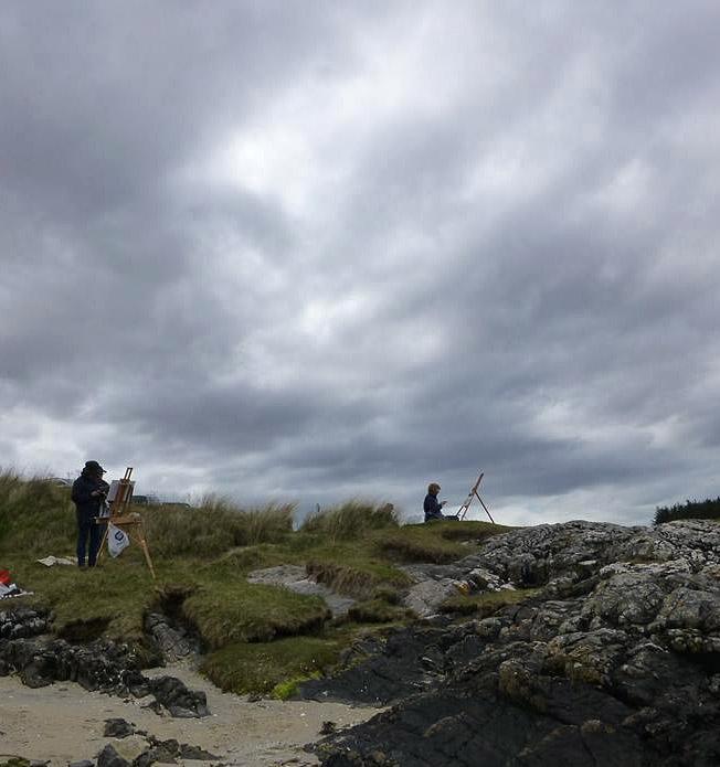 calderwa's tweet photo. @ArisaigPainters @JacksonsArtTalk  Arisaig Painters at work. Cue Roy Castle singing "Dedication". http://t.co/soEFWjY9Nm
