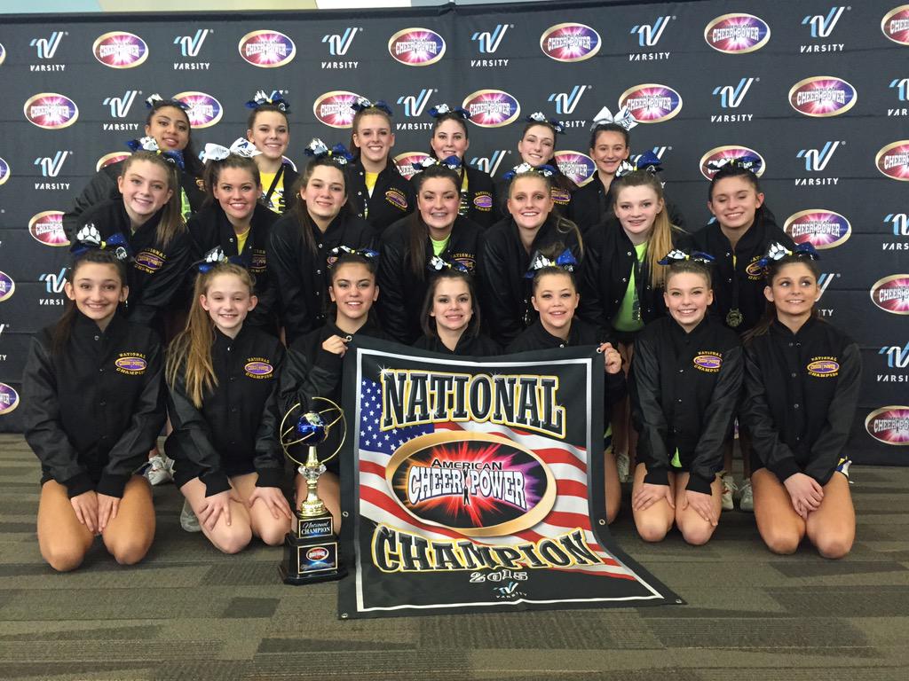 SpiritSabers's tweet photo. National Champions #AmericanCheerPower #spiritcentral #saberlove http://t.co/nZSV7LcUu8