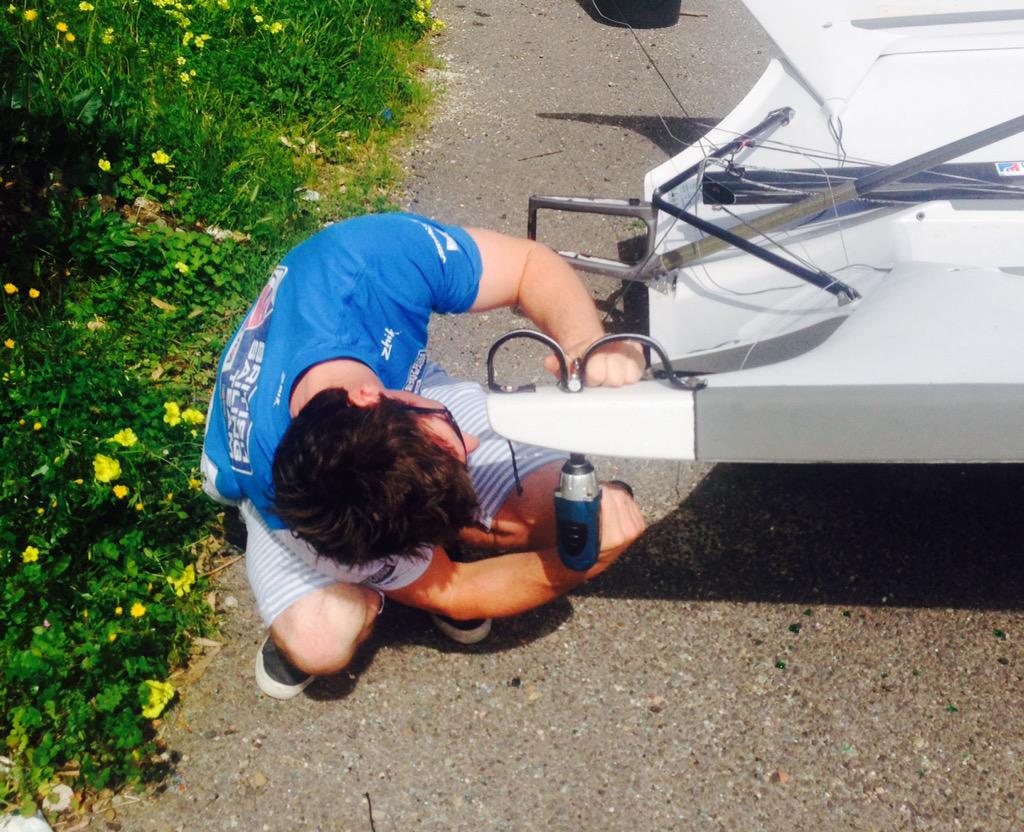 alain_sign's tweet photo. Some new footloops for the windy week ahead in Cagliari. @Silverline49ers @GBR49erTeam @SilverlineTools http://t.co/pDwBFZ3zVO