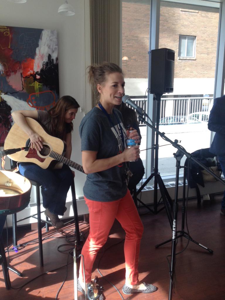 CMTTFeventsYYC's tweet photo. March leader @TheElleNotes speaking on #musictherapy and the #March4MT http://t.co/y9X64llp7e