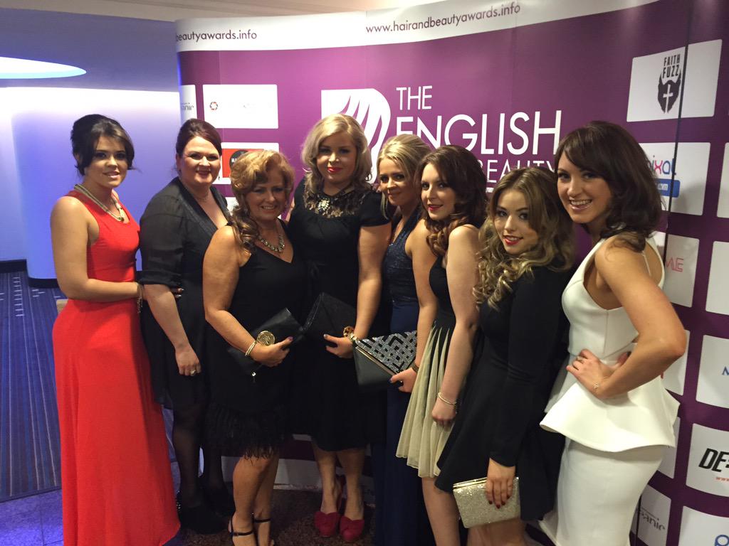 thehairbankmcr's tweet photo. All the girls at the #EHABA2015 tonight. Here's to a great night. http://t.co/CNA0QDxYDB