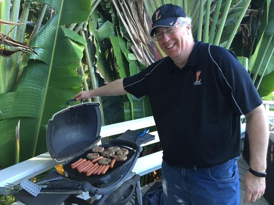 Waddell4J's tweet photo. Toddfather at the grill #meatis fordinner http://t.co/i2lGKtpAsG