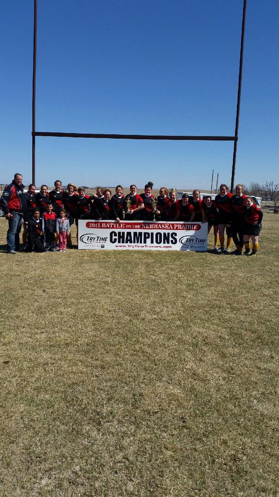 ISUWRugby's tweet photo. We are all officially the Wayne State tournament champions!!!!! We won our last game against Sioux Falls 38-5!!! http://t.co/xNhGcJFZf9