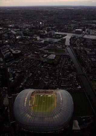 GardaTraffic's tweet photo. Garda Air Support Unit on top of the job, patrolling the skies over a packed Aviva stadium http://t.co/nGWeRRcrAf