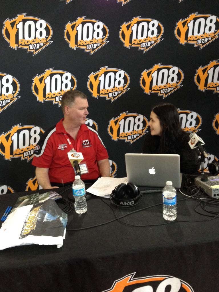 Y108Rocks's tweet photo. Ashley will be talking to Chris from #CanadianHeroes next at the @ontariohomeshow @CWHM http://t.co/F8UQHGGTYW