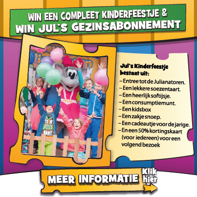 Maak kans op kinderfeestje of 1 v/d andere #prijzen bij een #julianatoren gezinsabonnement bit.ly/18UPH90