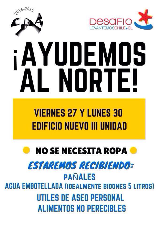 cda_2's tweet photo. ¡AYUDEMOS AL NORTE! http://t.co/pQOz7IF5HN