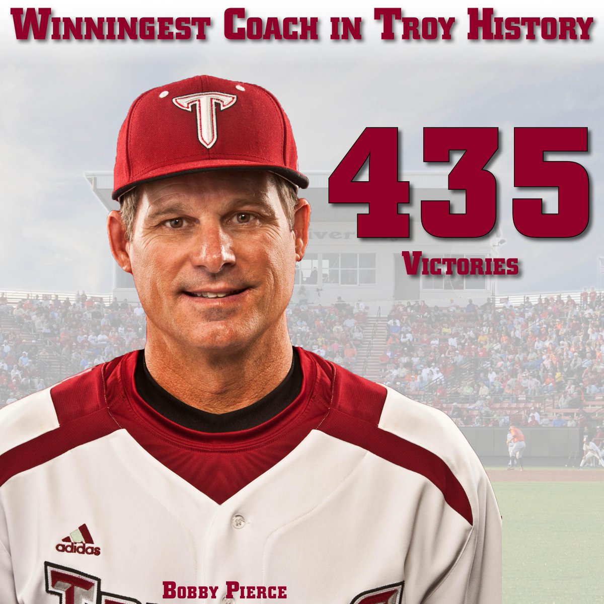 TroyTrojansBSB's tweet photo. TROY WINS!!! FINAL: TROY 4, AAMU 1. Bobby Pierce wins his 435th game and is now the winningest coach in Troy history. http://t.co/FLLaq5xvyQ