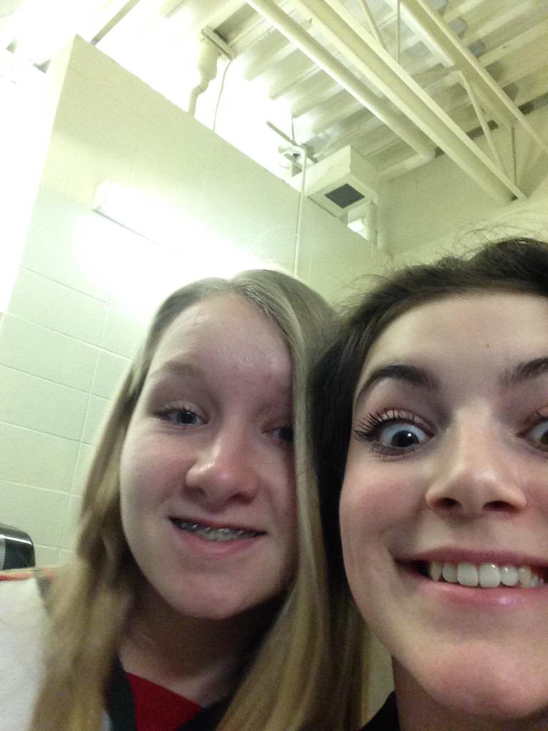 SarahDixon97's tweet photo. To whoever went in our room and took this selfie thanks for not stealing my phone #CRC #albertaAF http://t.co/3JFKgveZp2