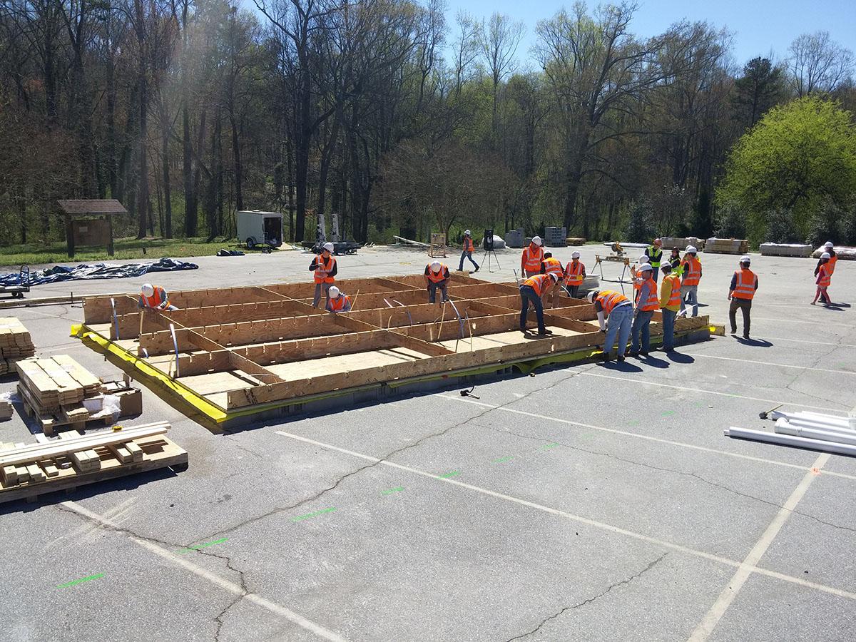 SCBotGarden's tweet photo. Visit the Indigo Pine East construction site in the SC Botanical Garden #ClemsonSolarD http://t.co/97oIp8IaNG
