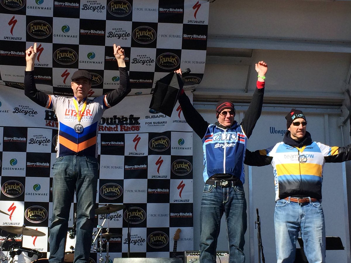 teamspinohio's tweet photo. Team Spin / Litzler Automation on the Podium at the 2015 Barry-Roubaix!
Jeff Kompa 2nd Place Men 55-57 36 Miler http://t.co/F8mGNepItT