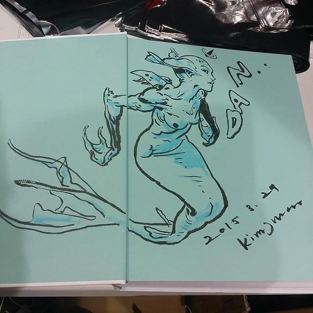Kim Jung Gi #booksigning #ECCC #ComicCon2015 #sketch #sketchbook 
