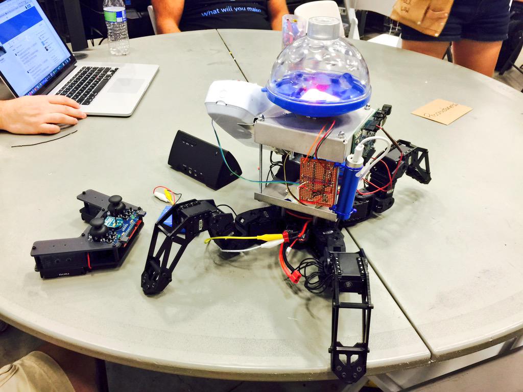 JimStLeger's tweet image. PartyBot! Powered by @Intel Edison. Another great project produced during the #HardwareWeekend #Hackathon.