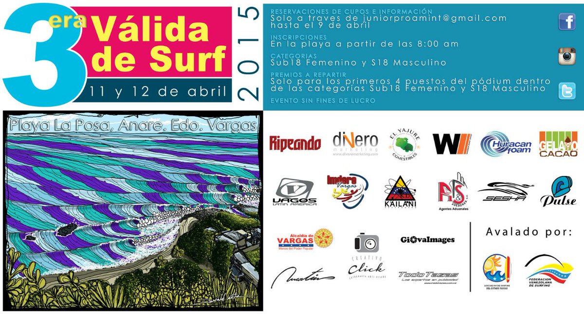 juniorproamint's tweet photo. Anare recibirá a más de 65 tablistas junior semiprofesionales, @juniorproamint @fvsurfing @ASA_SURF http://t.co/YIVBMqb7WG
