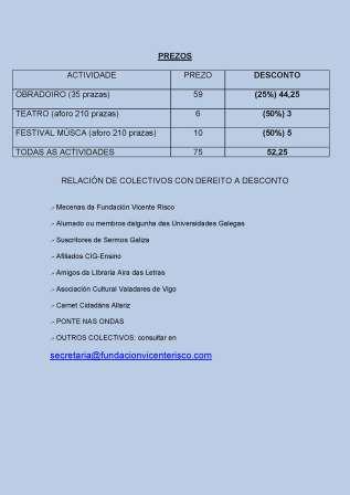 DIÁLOGO ENTRE CULTURAS: GALIZA-CUBA.
ALLARIZ  2015
PARA MÁIS INFORMACIÓN SOBRE O PROGRAMA: fundacionvicenterisco.com/gfx/Blog/File/…