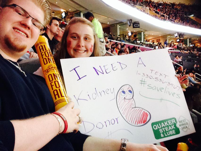 Howlandtiger91's tweet photo. Help my buddy Cassie get a kidney #letsgocavs #DonateLife http://t.co/WvtVZqVm0j