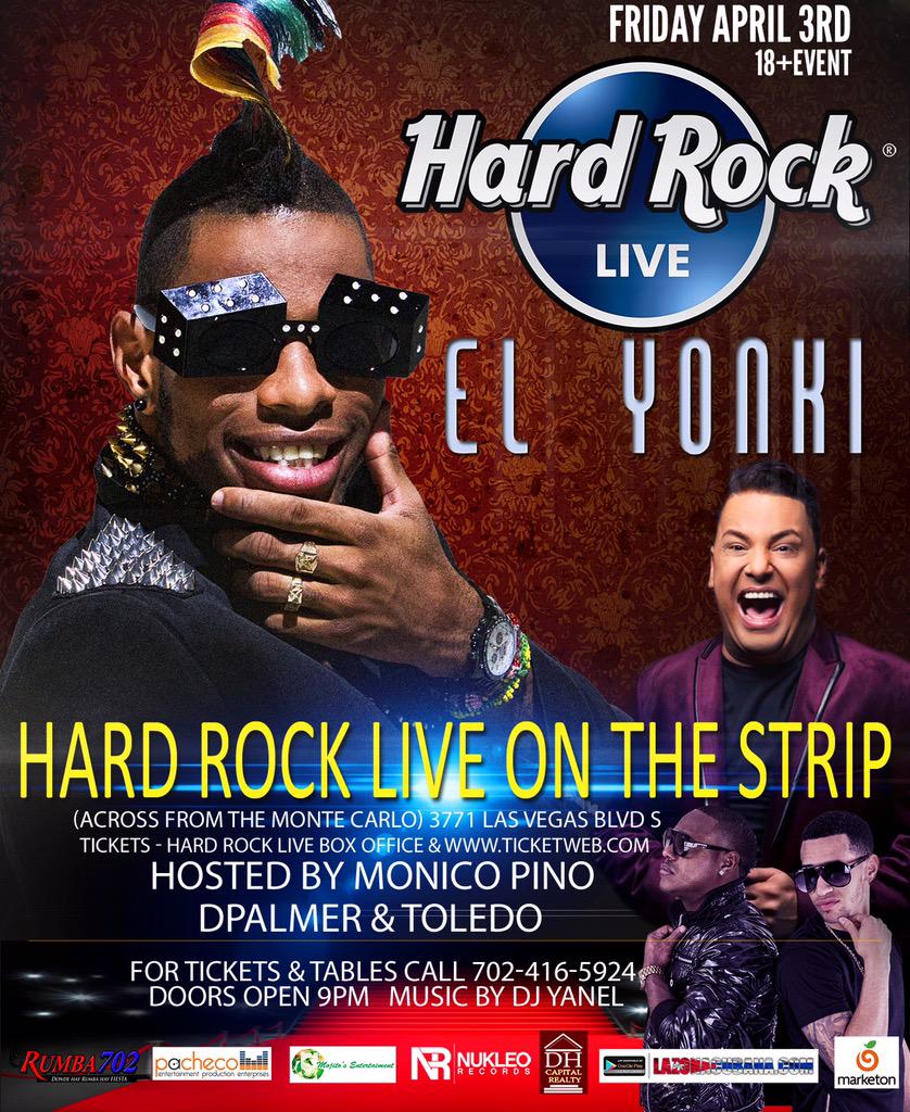 RUMBA702's tweet photo. April 3rd Hard Rock Live on the Strip, first time in Las Vegas from Cuba Super Friki El Yonki Call 702-416-5924 http://t.co/lxuPWIoUDb