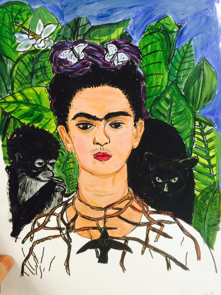 ProfeBusching's tweet photo. Budding artists in Spanish 1 http://t.co/NC76ZNK0RL