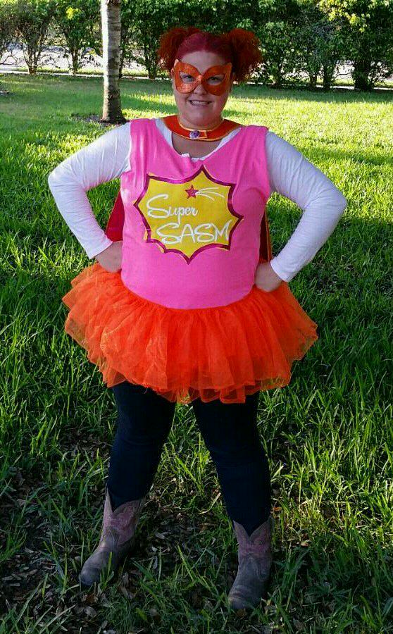 LKingTHD's tweet photo. #SUPERSASM @heatherfigard getting ready for #successsharing! Best. Costume. Ever. @THDSpecialtyOps @SHAMWOW99 http://t.co/9PgGWqeLHI