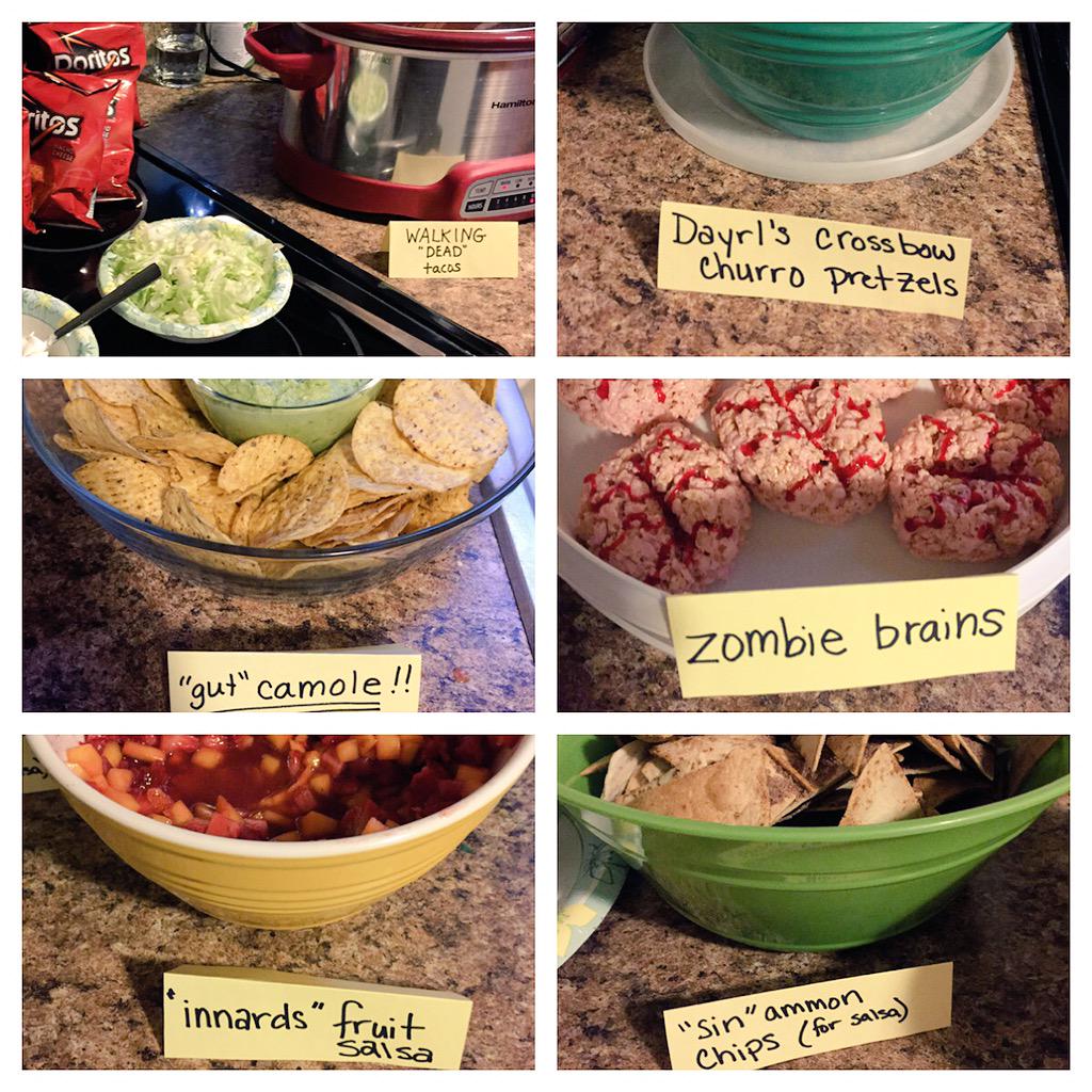 Tiffany Harris on X: "The Walking Dead finale party! All food is Walking  Dead themed! #TWD #TWDFinale #TWDFinaleParty http://t.co/geerDIhrUp" / X