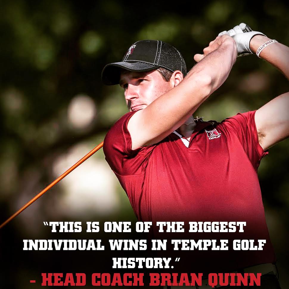 Temple_MGolf's tweet photo. Matthews Posts Impressive Win at Furman Intercollegiate -> http://t.co/OARAXhA9B8 #WeTheT http://t.co/EU1AqE3jZN