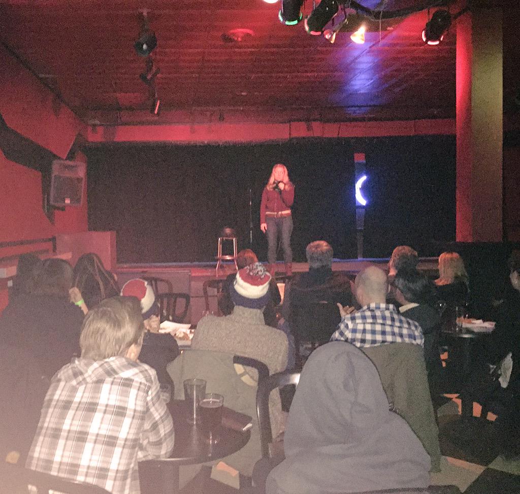 DanaMoonme's tweet photo. @lisa_curry+ packed house+ ghost in the middle of the curtain are KILLIN it in #Buffalo #RoadKillComedy http://t.co/X5j5C3aZ41