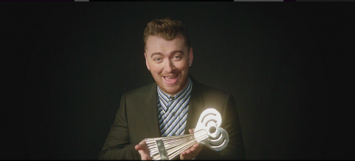 samsmithusa's tweet image. RT @iHeartRadio: YES SAM!! @samsmithworld is the Best New Artist! #iHeartAwards