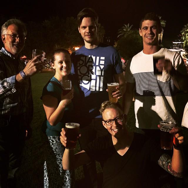 senators_music's tweet photo. #MMMF2015 has been a blast.. hanging out with the folks (and beer) from @deschutesbeer! #thesenators http://t.co/82PoezxxzF