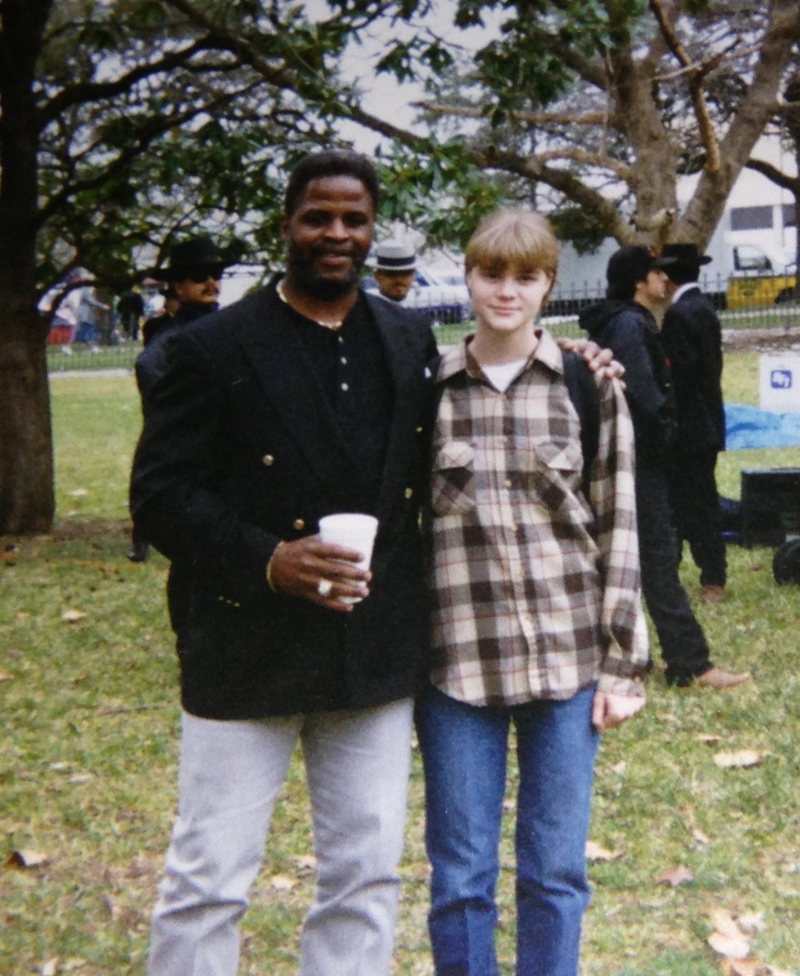 Happy birthday Earl Campbell! I met him once back in 1995. Ignore my hair. And the flannel. 