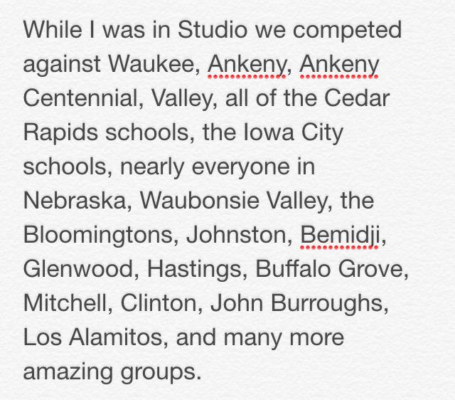 UrbyStudio's tweet photo. Pretty good track record if I do say so myself. @Show_Choir @ShowChoirLive http://t.co/L0hKUBDX0C