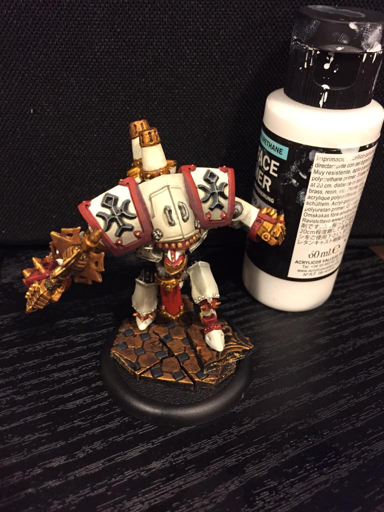 StudioRebelScum's tweet image. Made up a sample base for my #Protectorate army. What do u guys think? Thumbs 👍 or thumbs 👎? #Warmachine #WarmaHordes