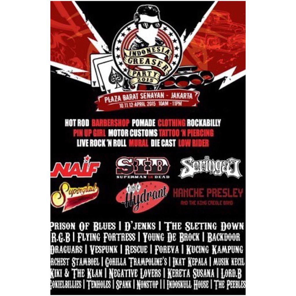 Morningggggg.... Confirmed! SPANK akan ramein panggung #IndonesiaGreaserParty2015 hari Sabtu, 11 April 2015! See U!