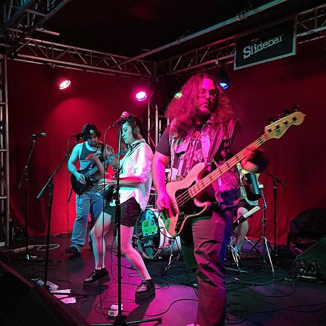 MySceneSpotter's tweet photo. Karate in the Garage (@karateinthegarage) kicking ass at the Geek Meet at The Slidebar! #karateinthegarage #slideba… http://t.co/DwXtykGn4g
