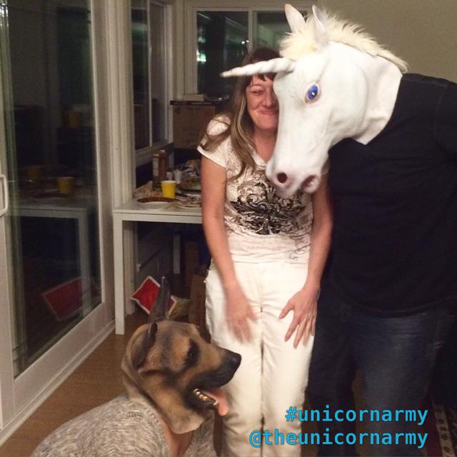 Messing around at a party w with complete strangers. #typicalSaturday! #unicornarmy