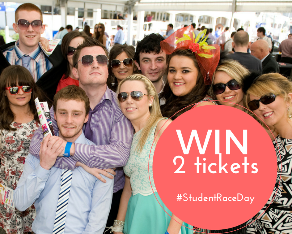 LeopardstownRC's tweet photo. For your chance to #WIN 2 Tickets to @spin1038 #StudentRaceDay RT &amp; follow @LeopardstownRC to enter. Ends today 5pm. http://t.co/JV4lnA5xyI