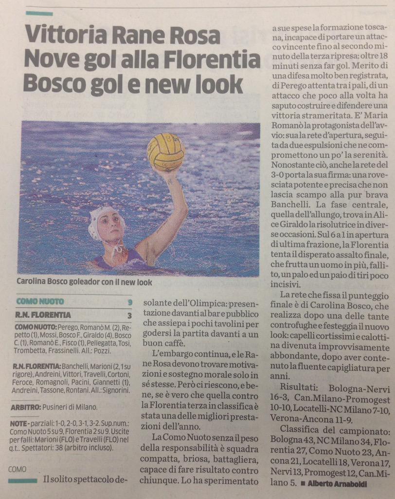 RaneRosaComo's tweet photo. Da "La Provincia" di Como di lunedì 30 marzo http://t.co/MaidK6jNYj