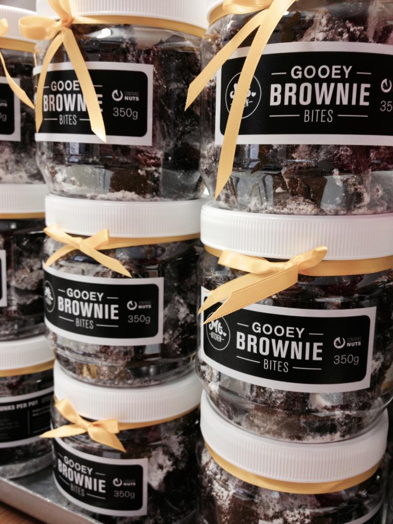 In our shops today, gooey chocolate brownie bites for Easter. Only a few left...