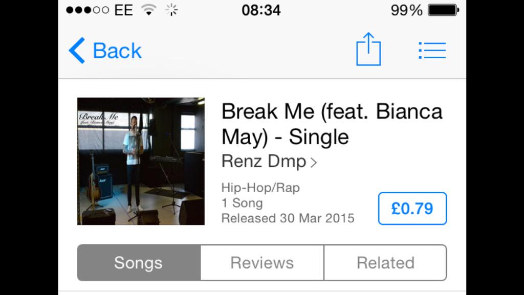 20_20_viision_'s tweet photo. @chelseasade_x please check my single release #BreakMe on iTunes https://t.co/frFjgXNy36 http://t.co/PuiSCYTRQO #SupportUnsignedArtist