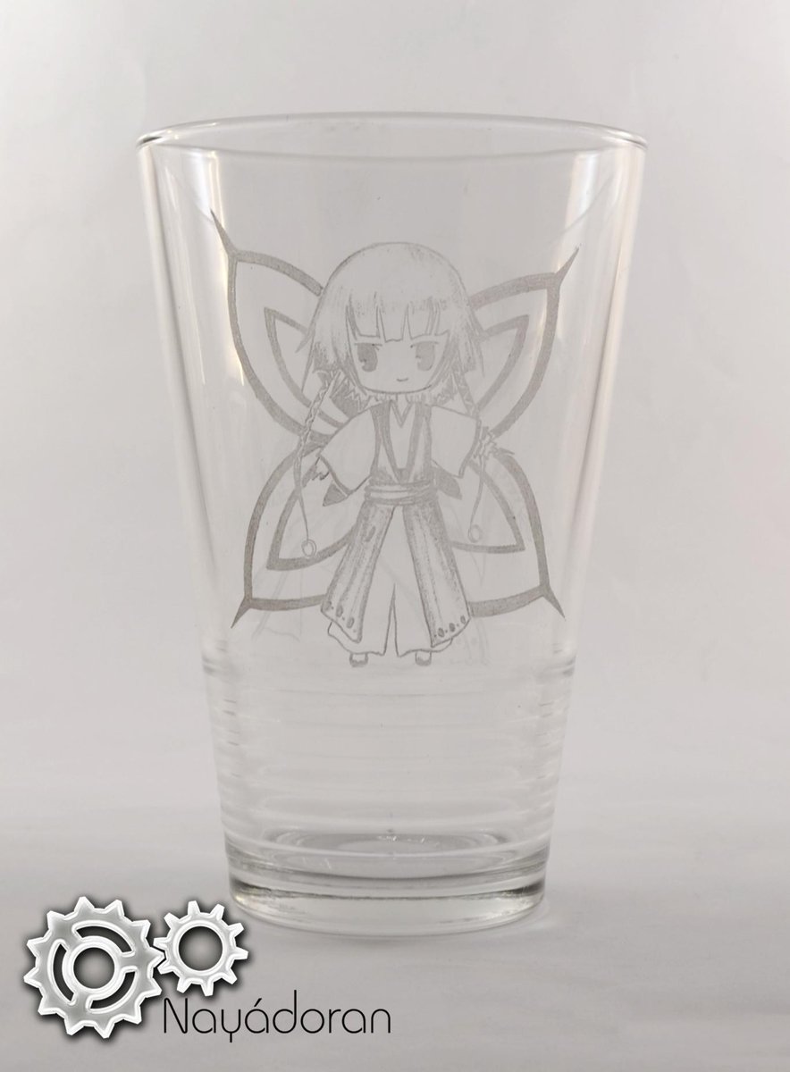 Nayadoran's tweet photo. Vaso grabado a mano con punta diamantada #SoiFong #Bleach #Anime #GlassTattoo #TatuajeCristal #GlassEngraved http://t.co/wNRnbSGsBL