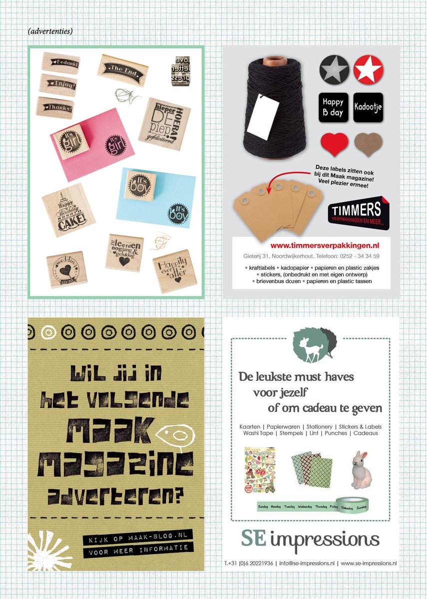 timmersV's tweet photo. De #labels van Timmers staan in het nieuwe @MaakMagazine over #stempelen #kraftlabels http://t.co/QoBIG4X9UJ http://t.co/MS4Hvyly3x