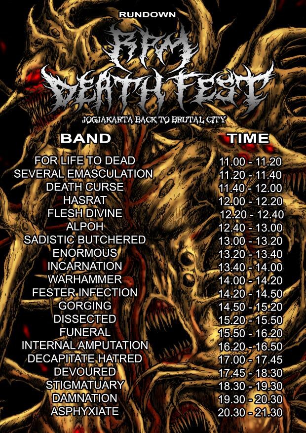 -- > @rpm_merch H-6 RPM DEATH FEST. Di simpan rundown nya gaes í ½í¸
