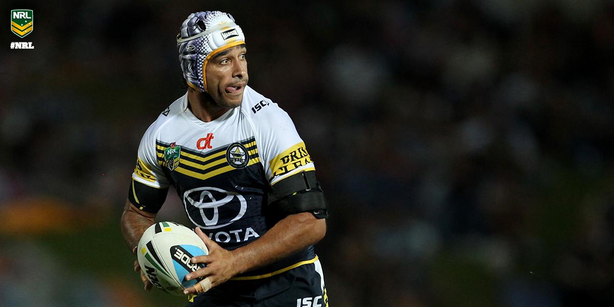 NRL's tweet image. Who you gonna call? 

J. Thurston.

#NRLCowboysStorm