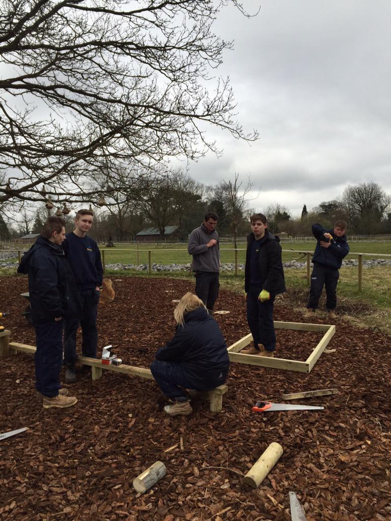 Putting underlay down &amp; then putting bark down for the kids play area &amp; fact about how the cheetahs act 🐆 #BAC15