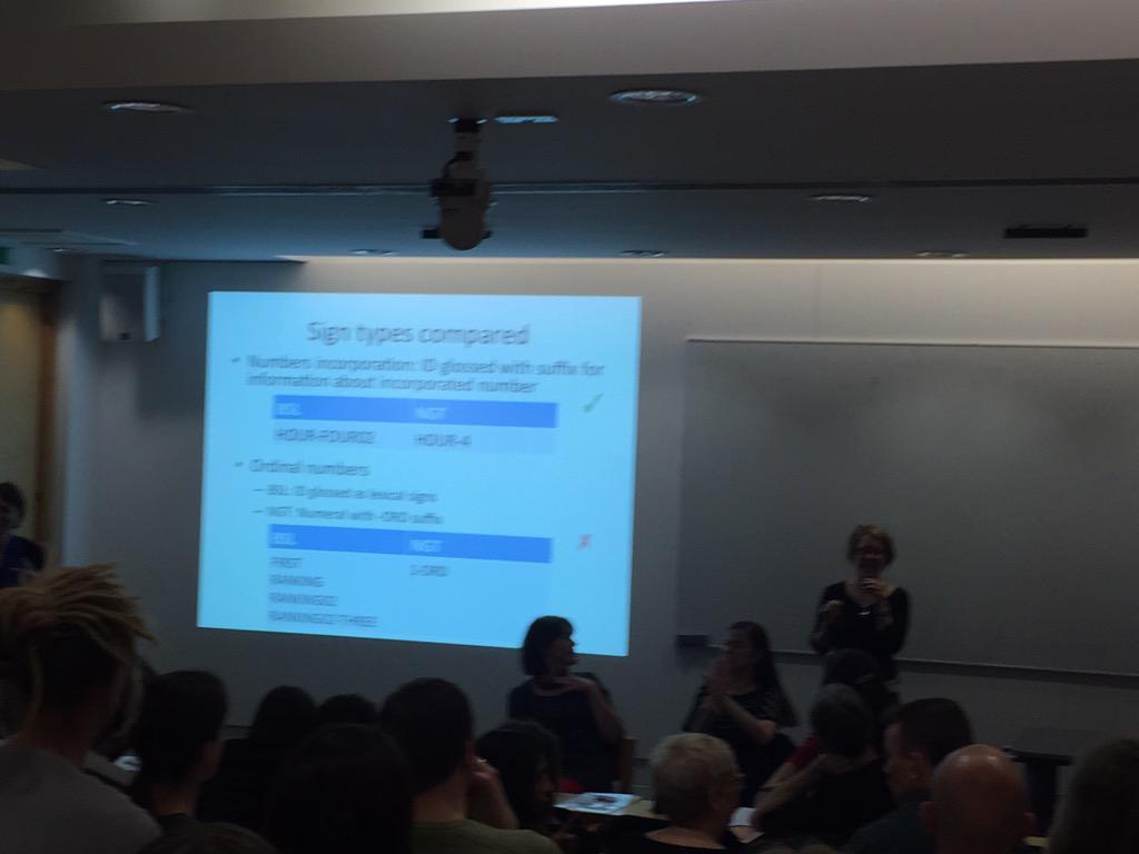 AdamCSchembri's tweet photo. @DCAL_UCL @kearsycormier @signrr Kearsy & Onno comparing annotations in the #BSL and #NGT #corpora #digsigns http://t.co/CbNk0Z7V3t