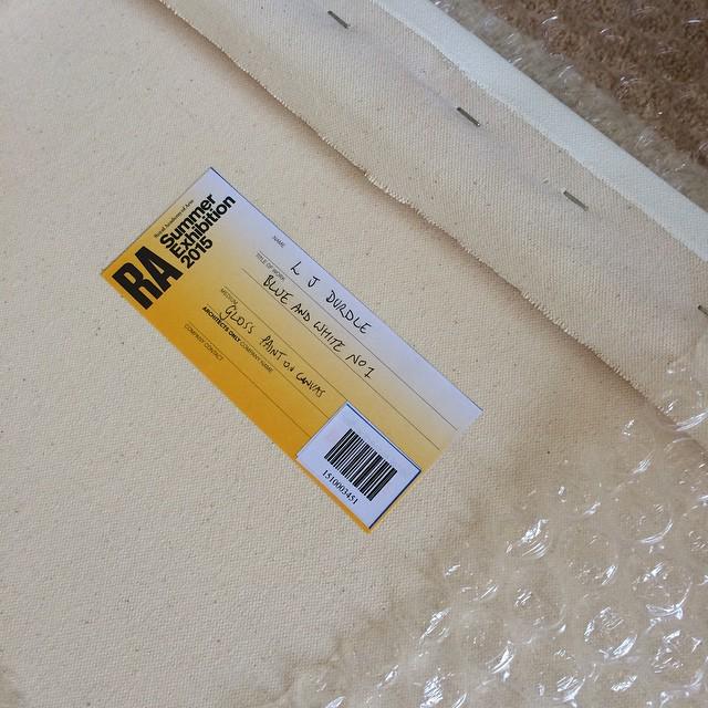 LJDurdle's tweet photo. Preparing the painting to take into the #RASummerExhibition #Exciting 😄 http://t.co/KY3kNxZ9qp