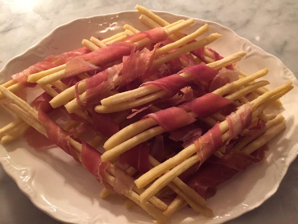 chefjustusfrank's tweet photo. Grissini wrapped in prosciutto. http://t.co/3jmcyDQwbb