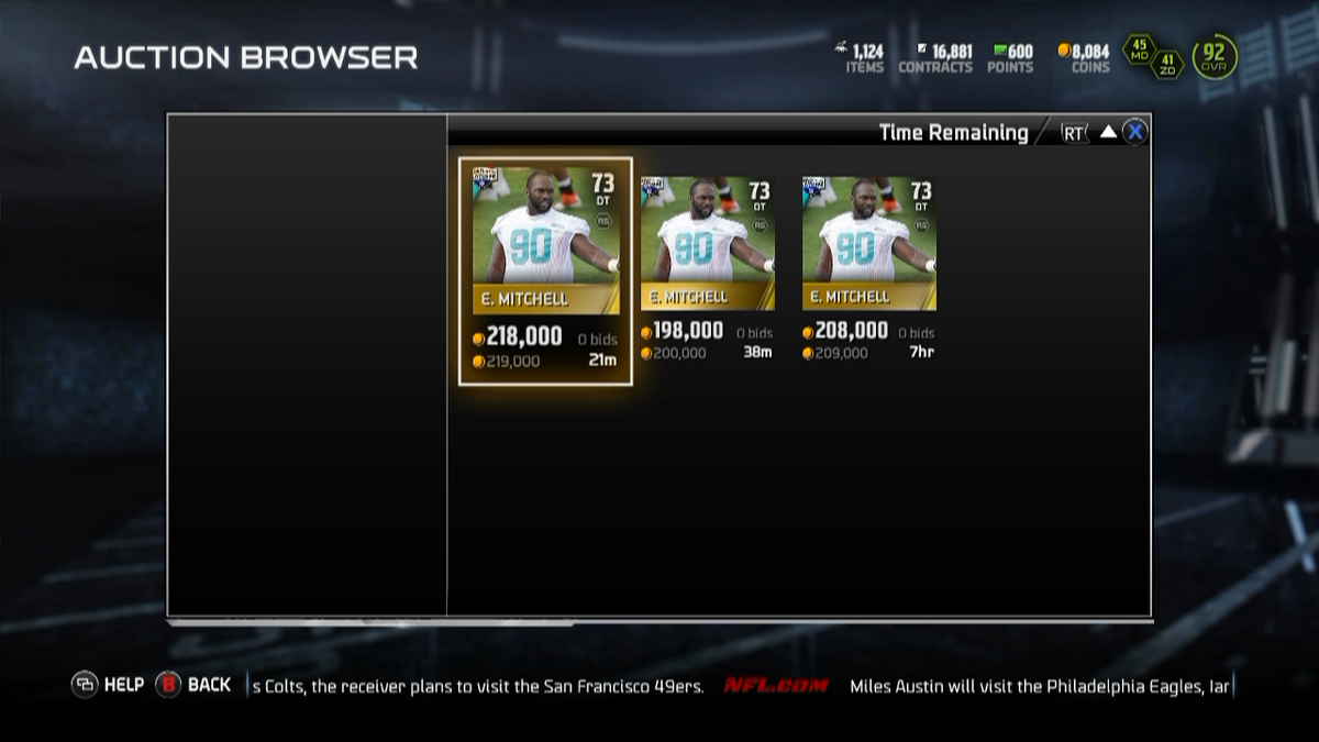 UTAuction's tweet photo. RTTP DT 73 E. Mitchell 200k... #UTAuction #MUT15 xbox one http://t.co/ndeIwzh8o9