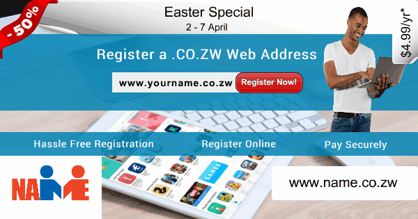 name_co_zw's tweet image. Take advantage of our Easter special offer and register your .CO.ZW web address. Click here s87.eu/opa4