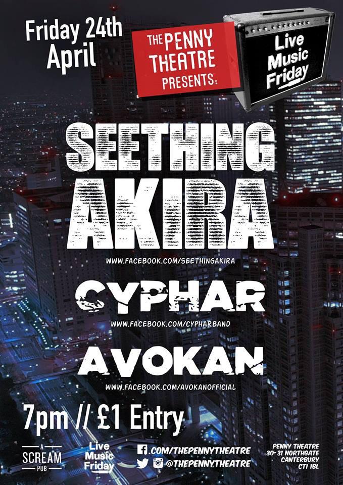 Seething Akira (@seethingakira) on Twitter photo Hittin up <a href="/ThePennyTheatre/">The Penny Theatre</a> on friday 24th of April with <a href="/CYPHAR1/">CYPHAR</a> & <a href="/Avokanofficial/">- Avokan -</a> should be a banger and only £1!!!! Hittin up <a href="/ThePennyTheatre/">The Penny Theatre</a> on friday 24th of April with <a href="/CYPHAR1/">CYPHAR</a> & <a href="/Avokanofficial/">- Avokan -</a> should be a banger and only £1!!!!